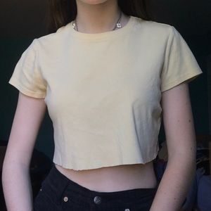 Yellow crop top